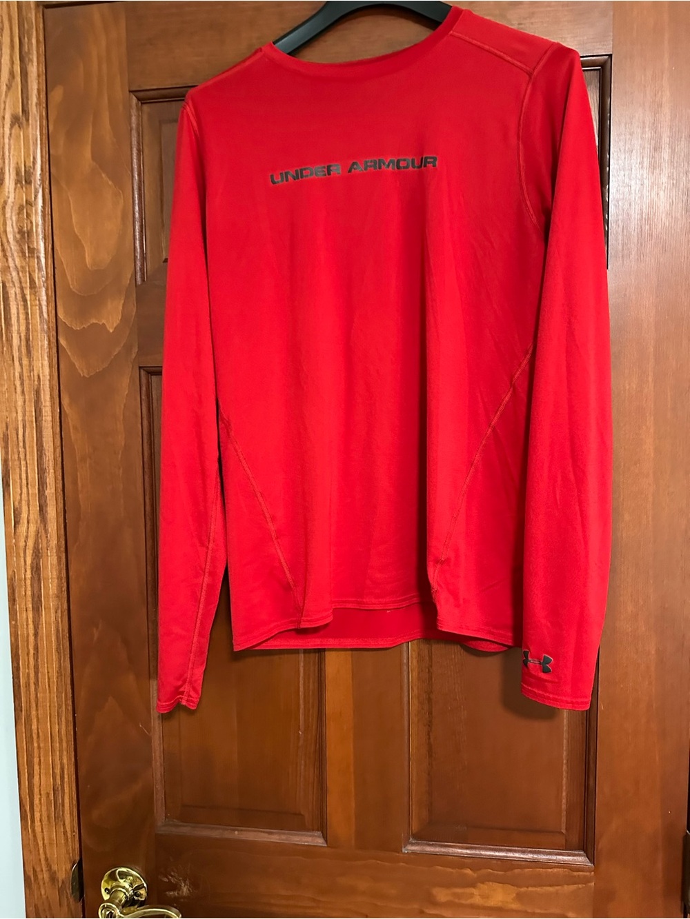 Under Armour Bright Red Performance Tee with Logo
